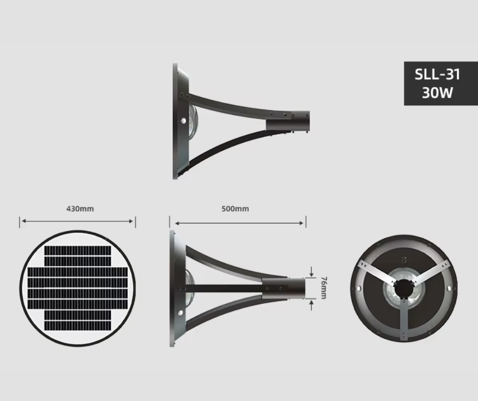Réverbère LED Solaire Premium