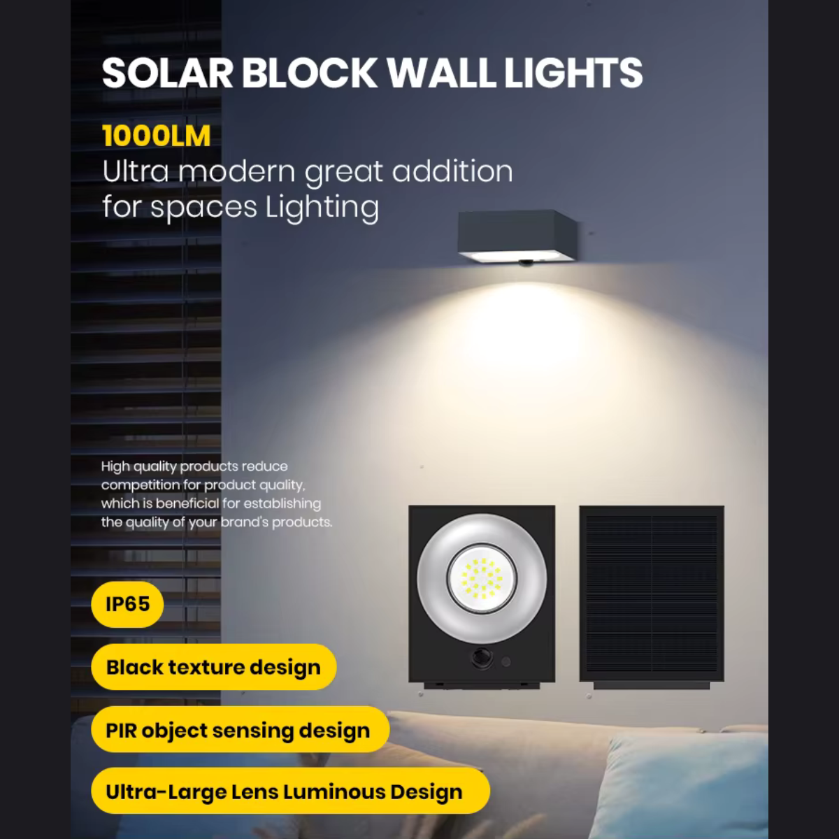 Mini solar wall sconce