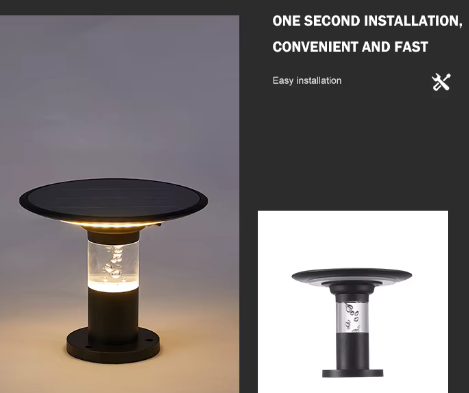 Lampe de Colonne LED Solaire