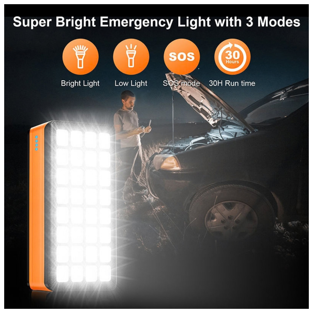 Chargeur solaire portatif 20000–50000mAh IP66