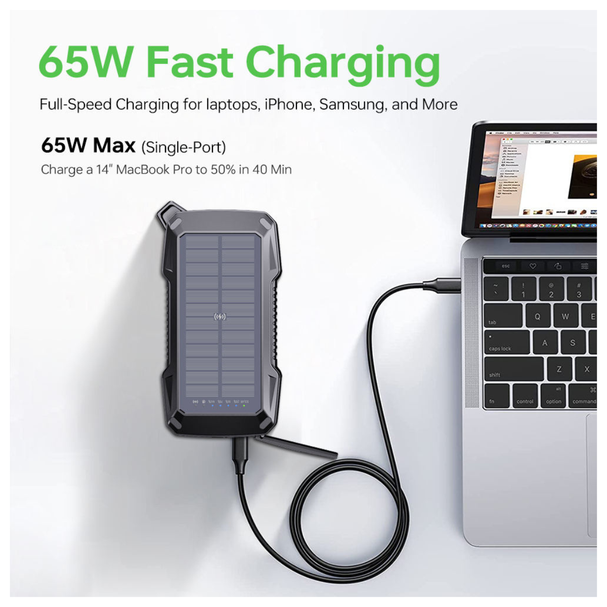 Solar USB Power Bank 50000mAh