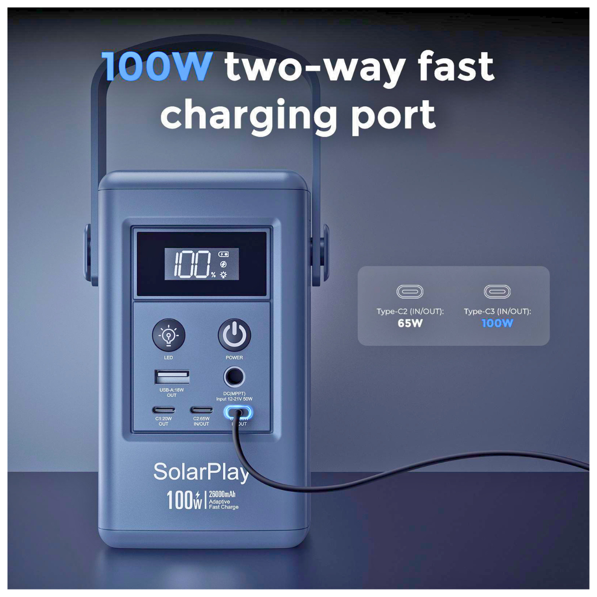 Portable Solar Power Station 100W