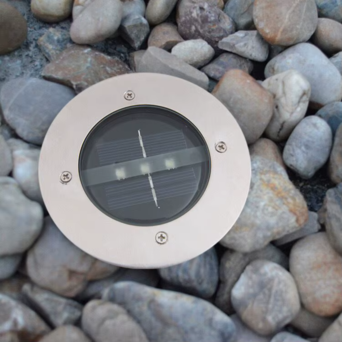 Lampe LED solaire encastrée