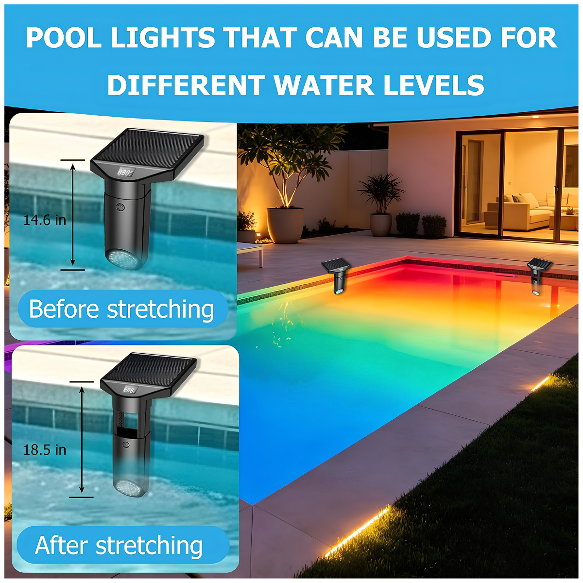 Solar RGB Pool Light