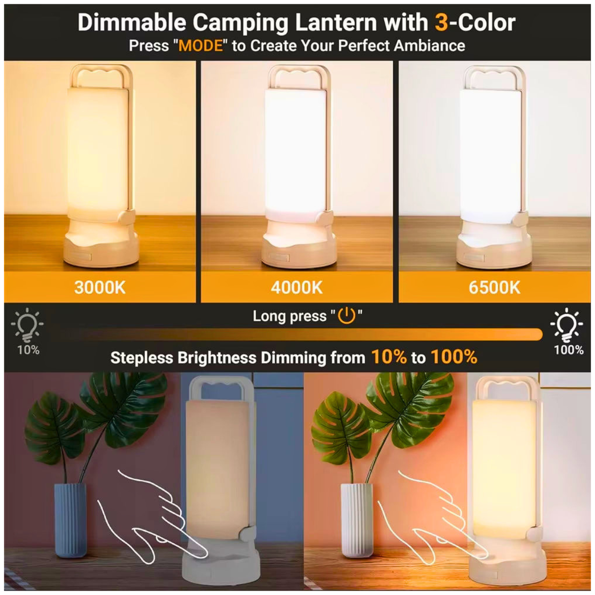 8000mAh Solar LED Lantern