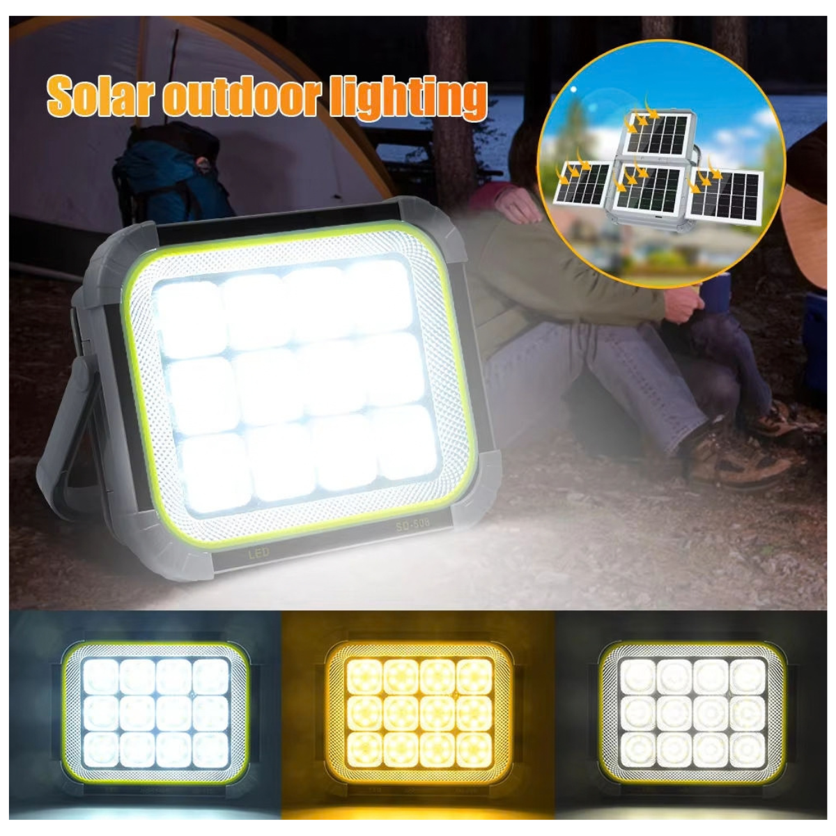Focos solares 2-en-1 de alto rendimiento