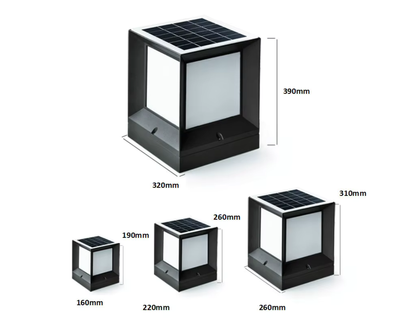 Lampe LED Solaire de Pilier