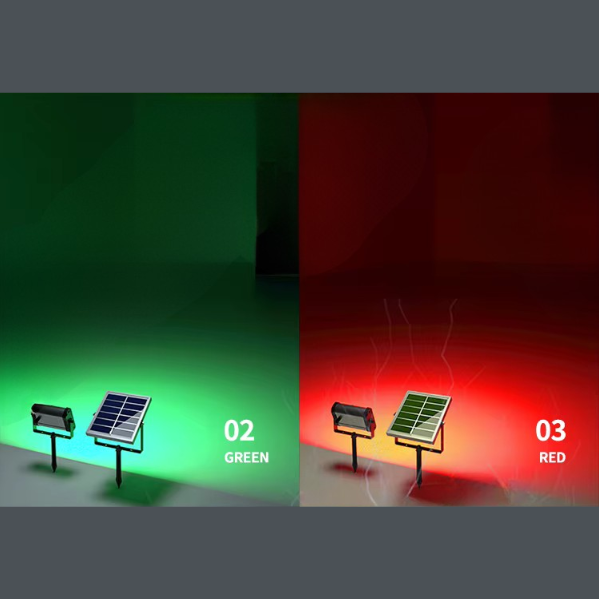 Lampe LED RGB solaire pour jardin