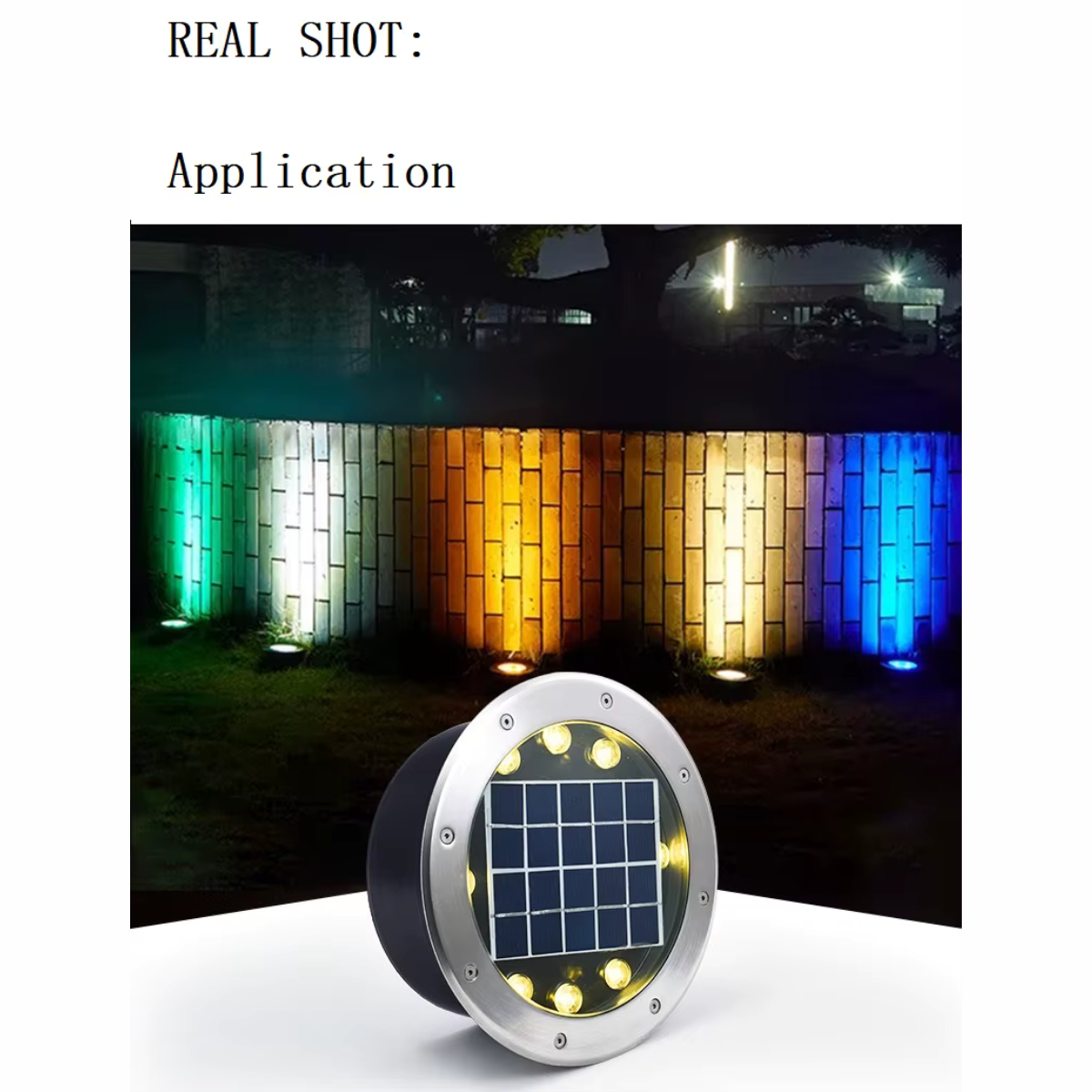 Lampe LED solaire encastrée
