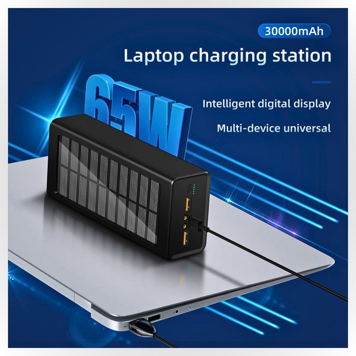65W Solar USB Power Bank 50000mAh