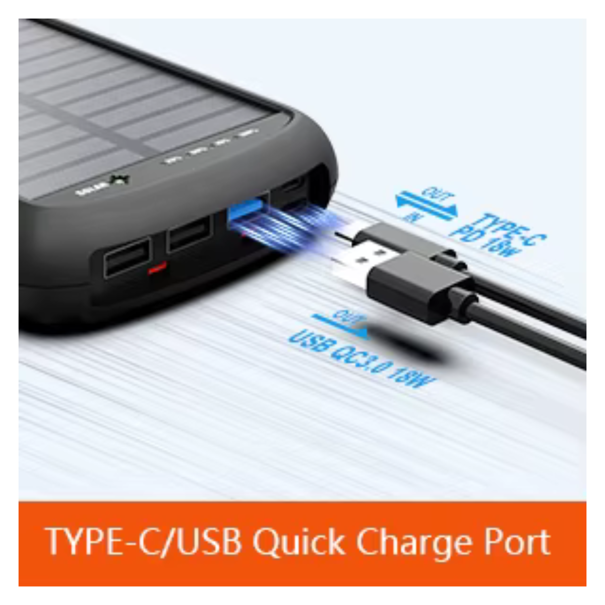 ES965S  Solar USB Power Bank 20000mAh