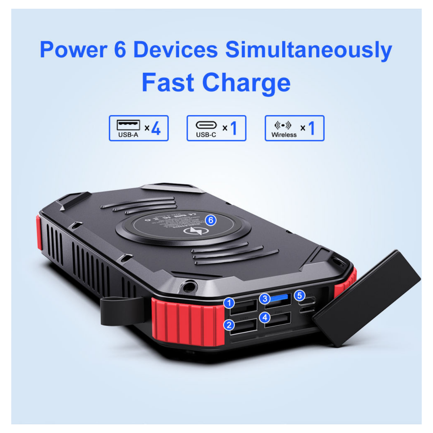 Solar Wireless Power Bank 30000 mAh