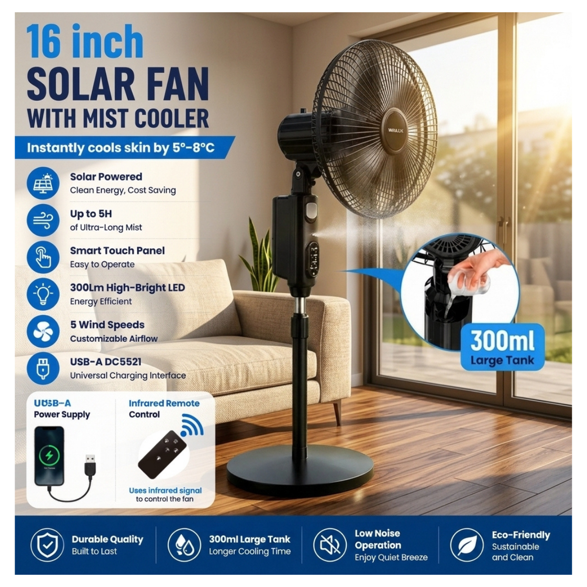 Multifunction Solar Fan