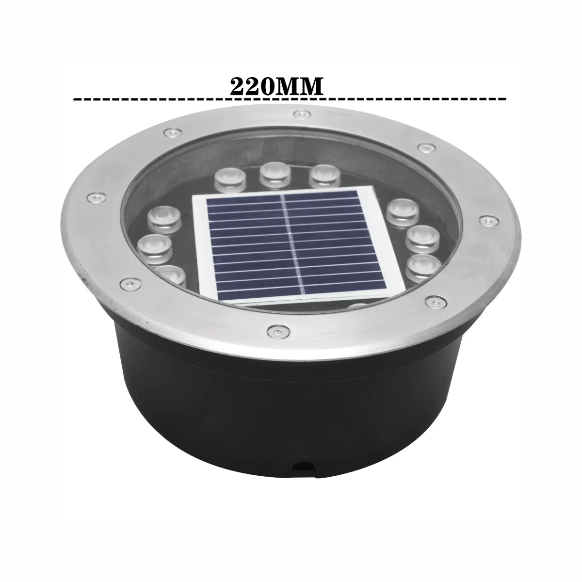 Lampe LED solaire encastrée