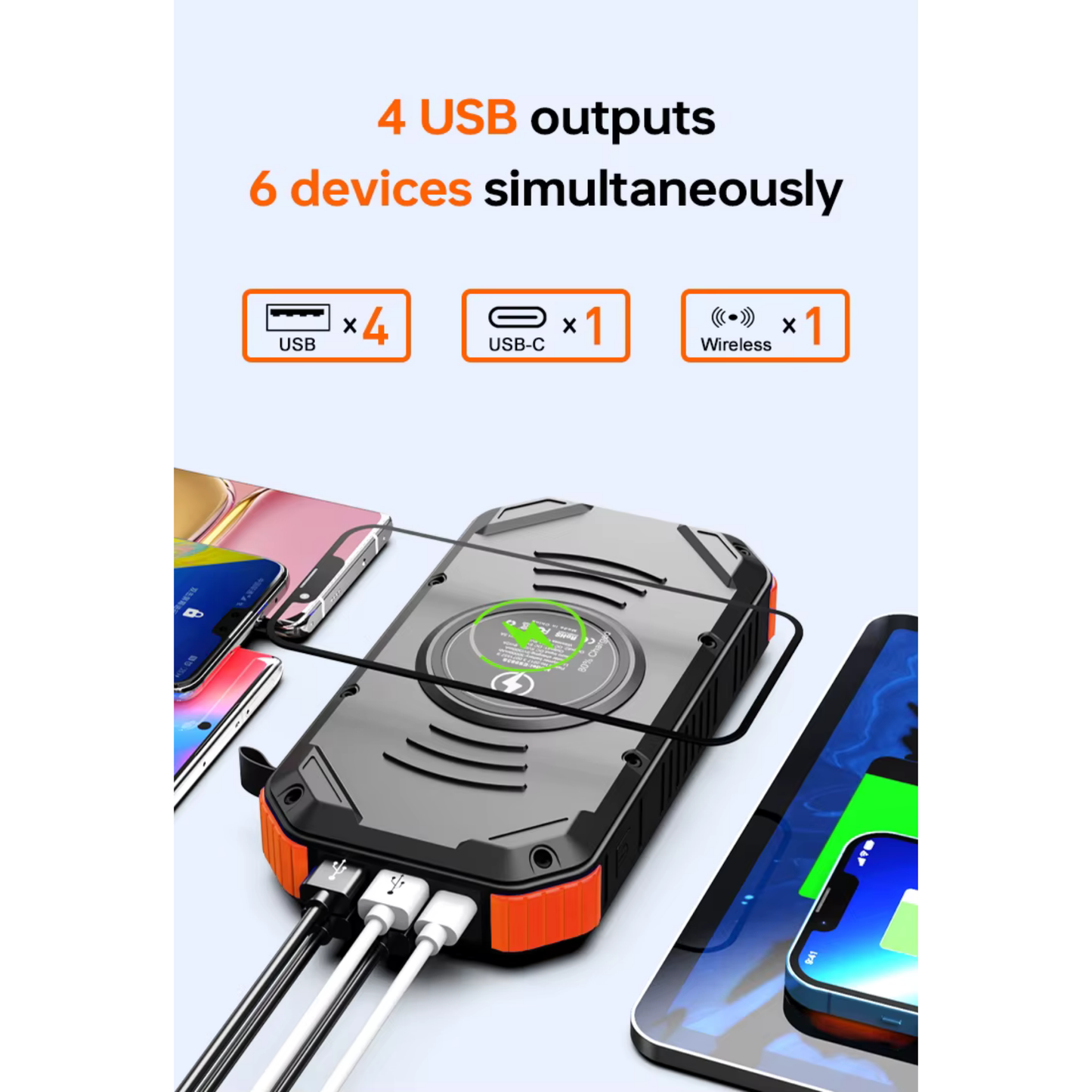 Laptop Solar Power Bank 30000mAh