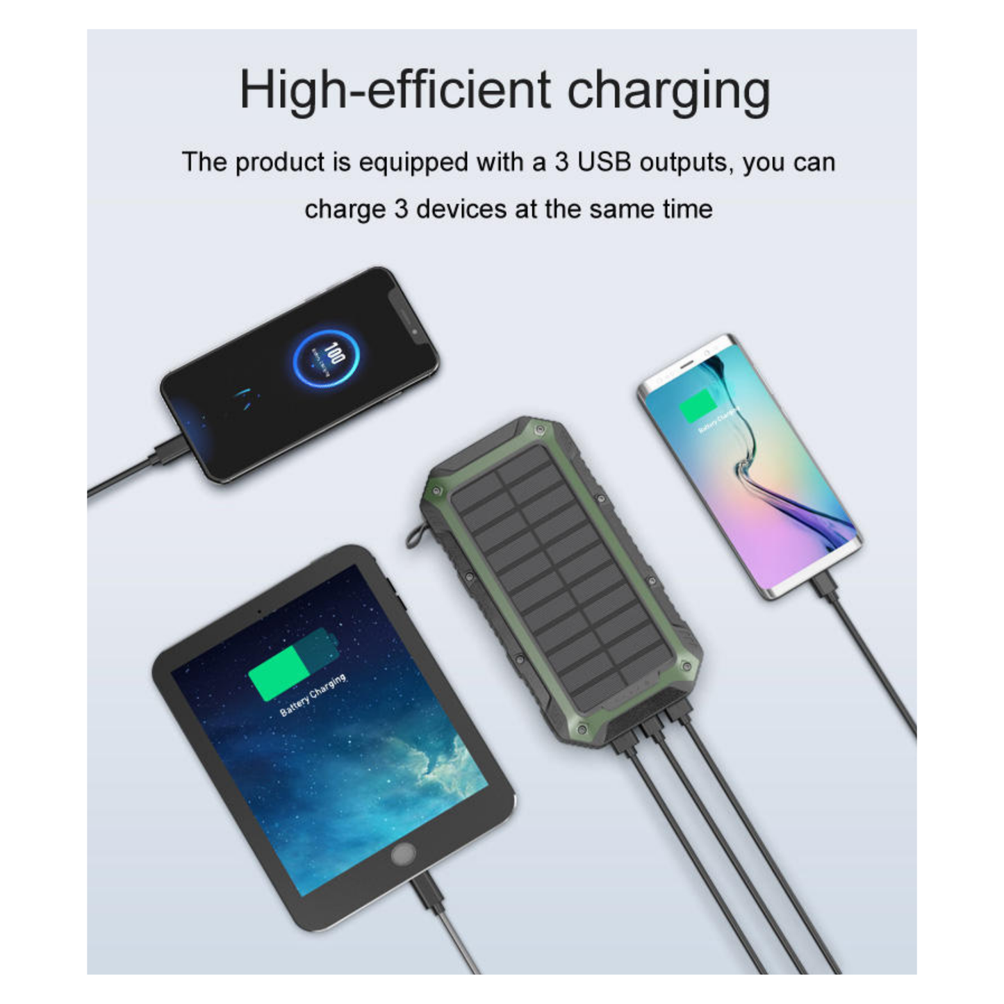 Solar USB Power Bank 20000mAh