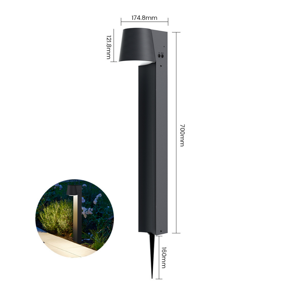 Lampe solaire hybride pour jardin