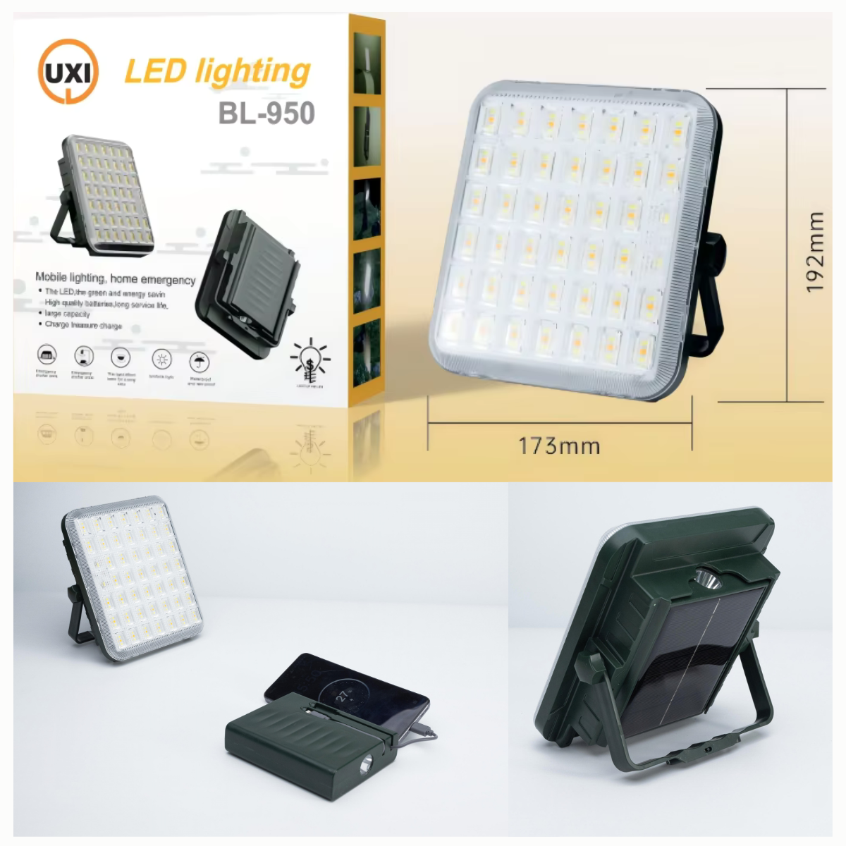Solar Floodlight With Power Bank