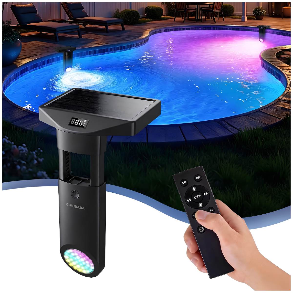 Solar RGB Pool Light