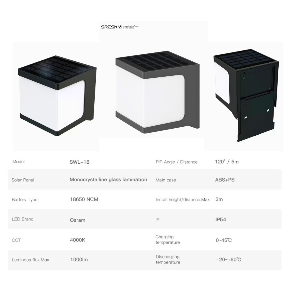 Solar Movable Wall Light