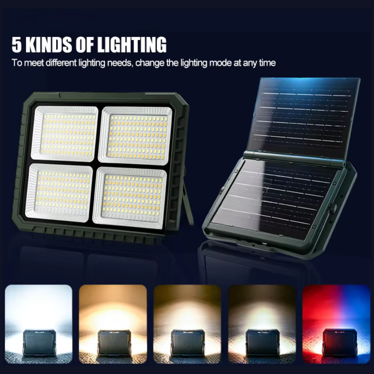 Projecteur solaire avec fonction power bank