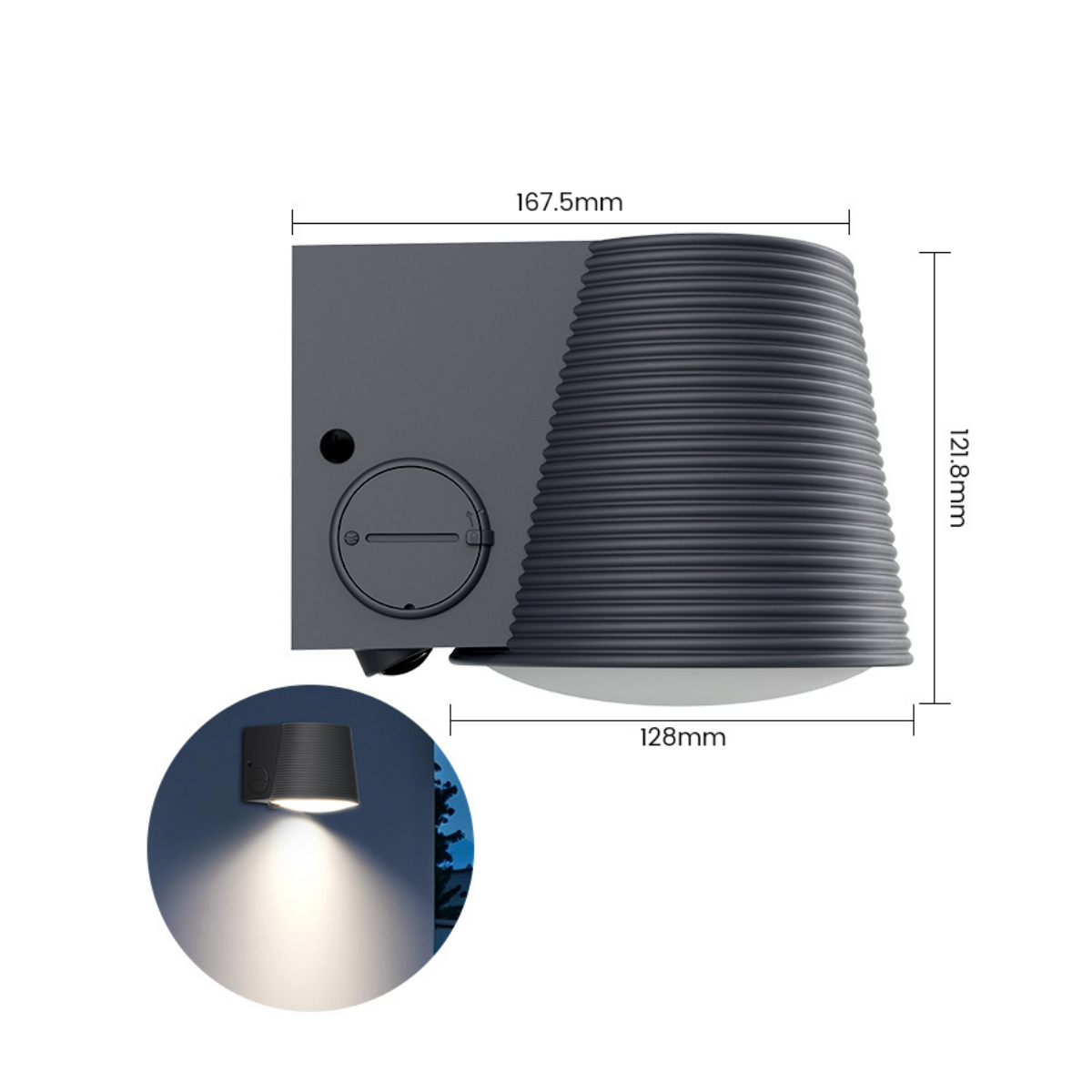 Lampe solaire hybride pour jardin