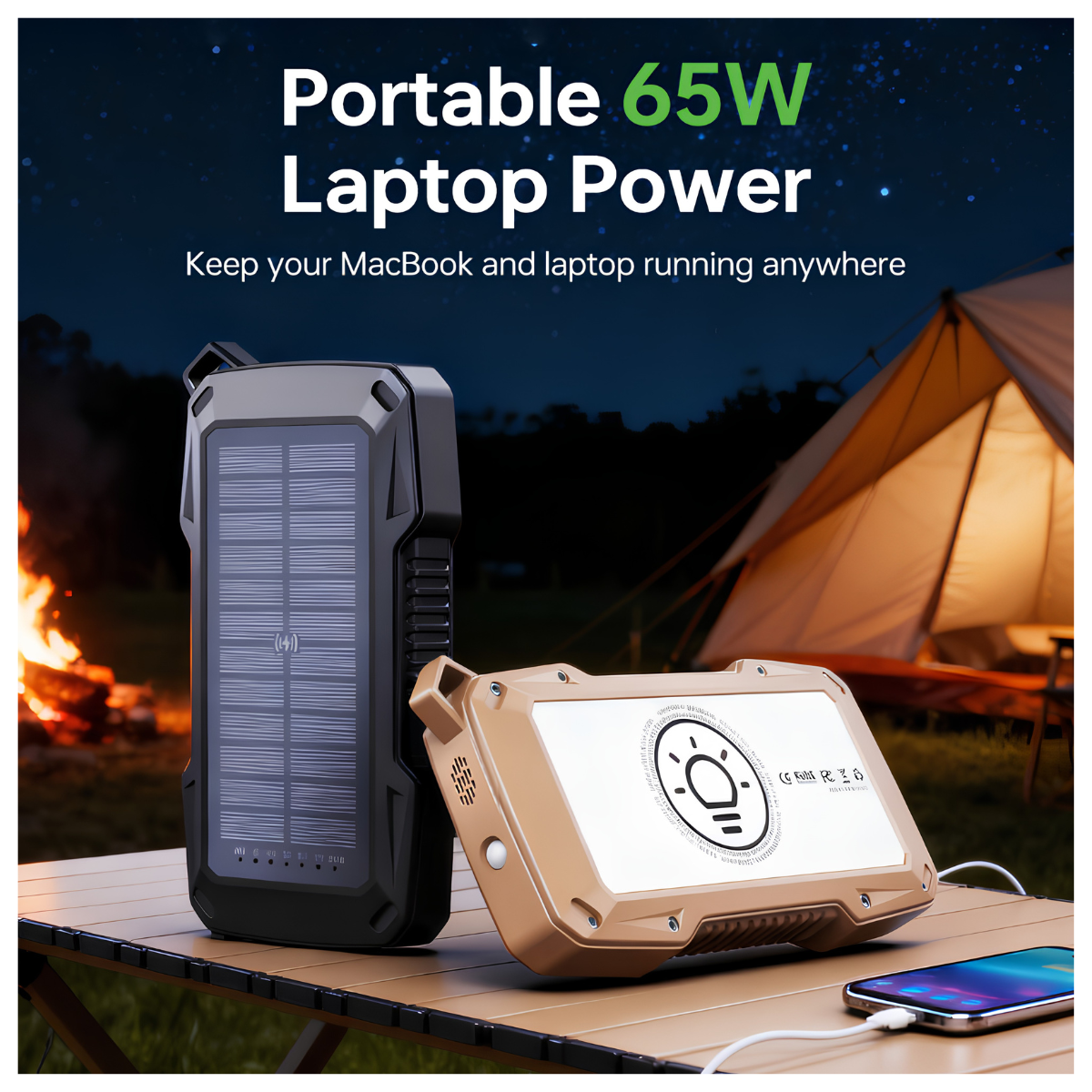 Solar USB Power Bank 50000mAh