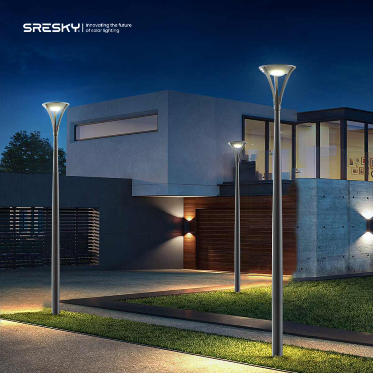 Landscape solar streetlamp