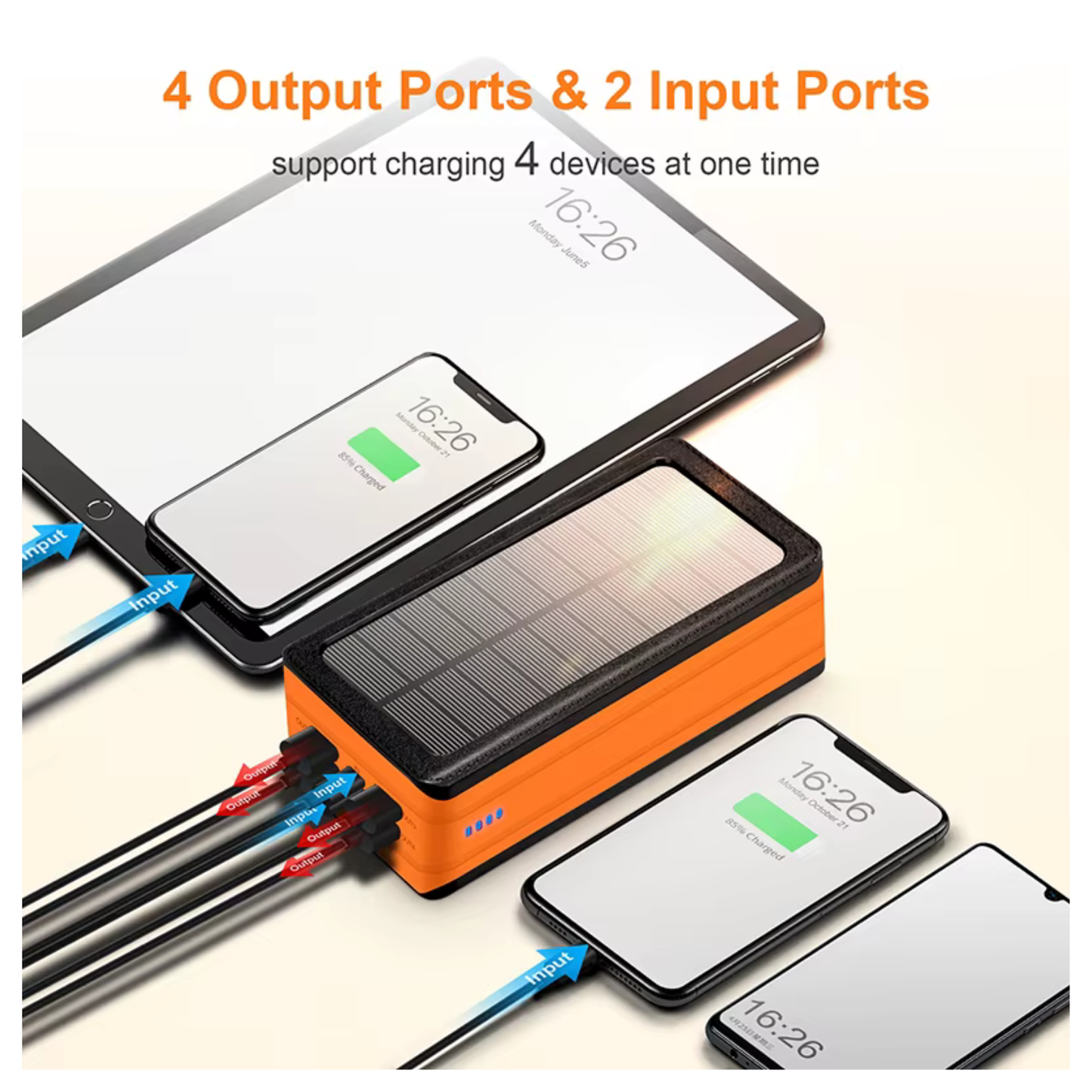 Solar USB Power Bank 30000mAh