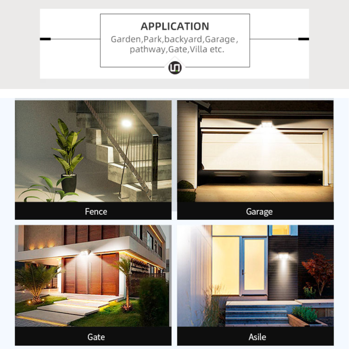 Solar security wall light