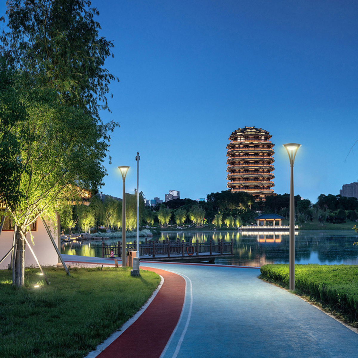 Landscape solar streetlamp