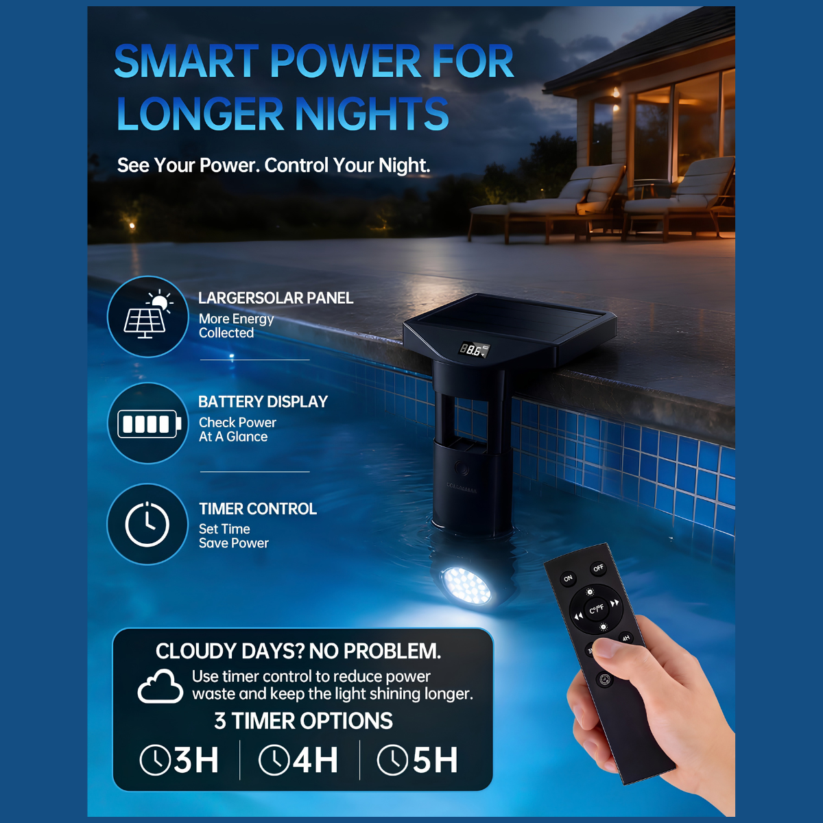 Solar RGB Pool Light