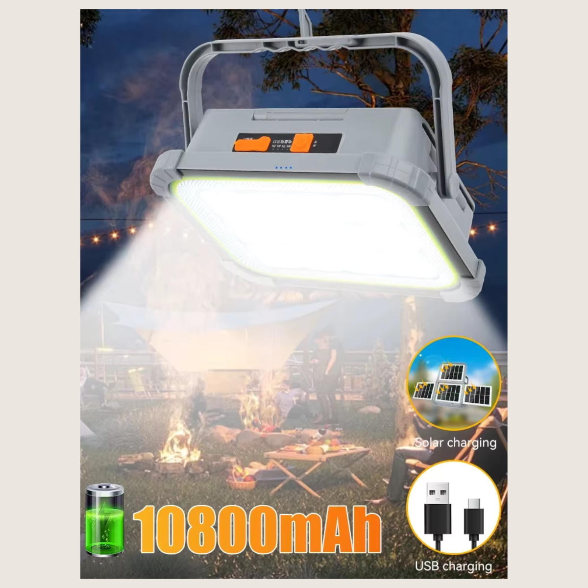 Focos solares 2-en-1 de alto rendimiento