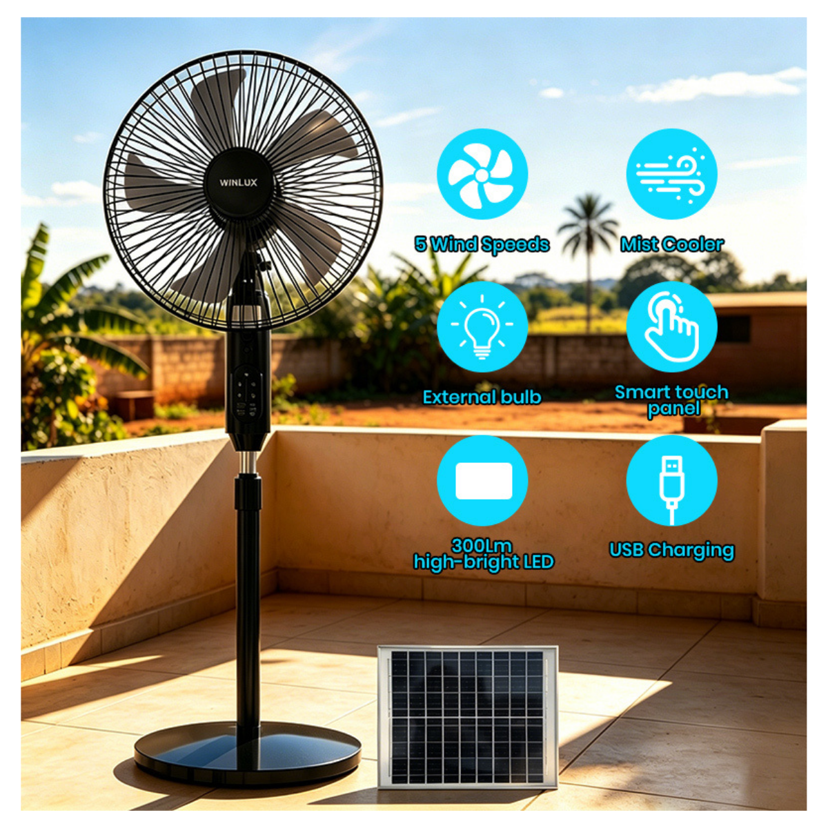 Multifunction Solar Fan
