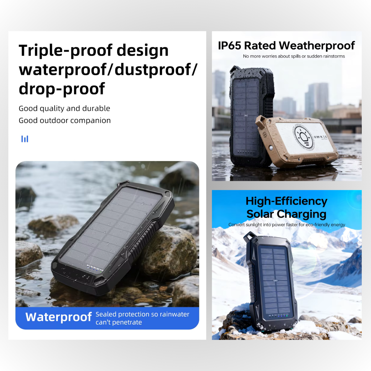 Solar USB Power Bank 50000mAh