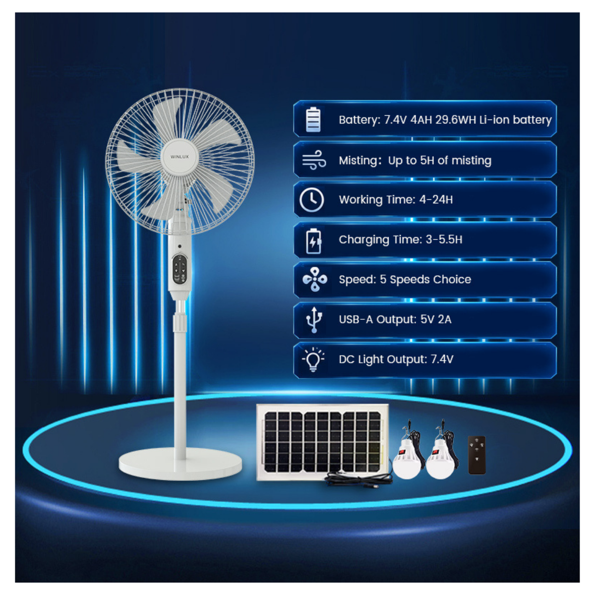 Multifunction Solar Fan