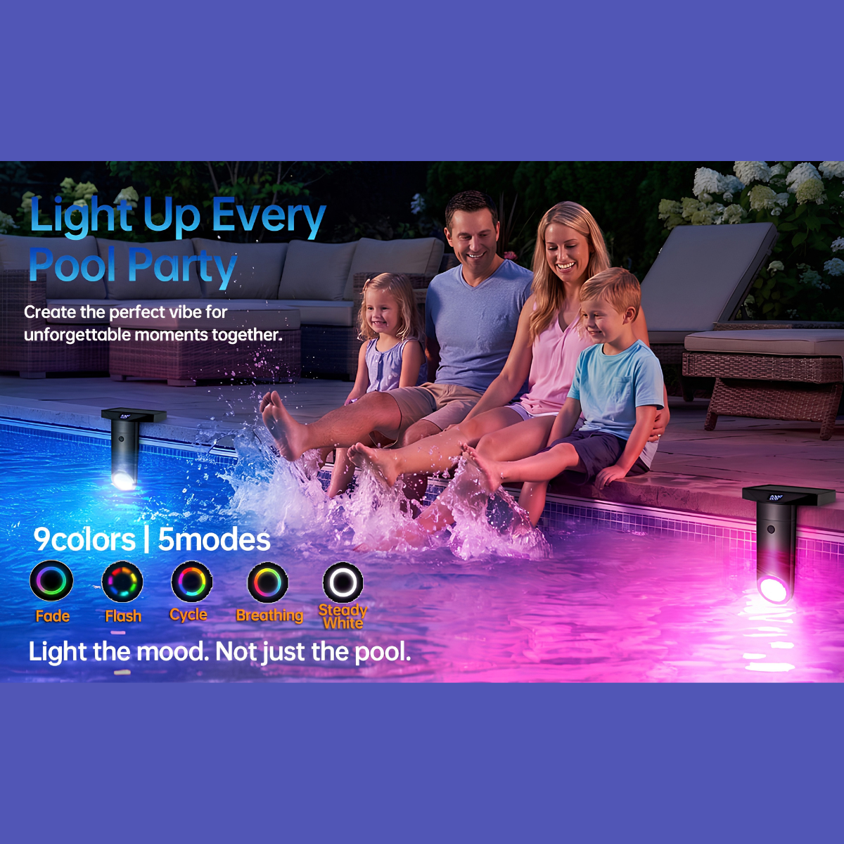 Solar RGB Pool Light