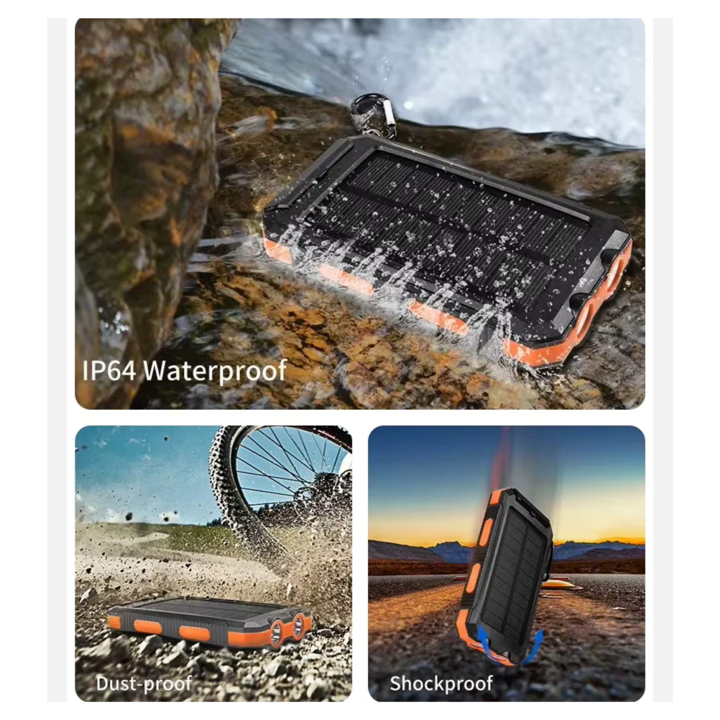 Solar Wireless Power Bank 30000 mAh
