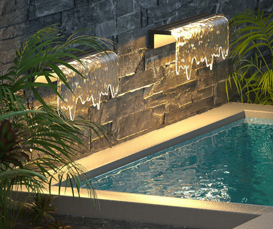 Solar LED Waterfall Lamp