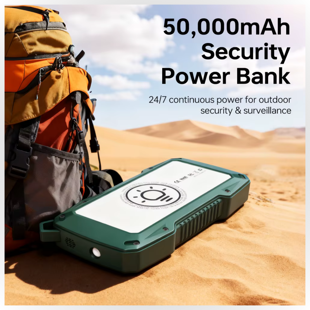 Solar USB Power Bank 50000mAh