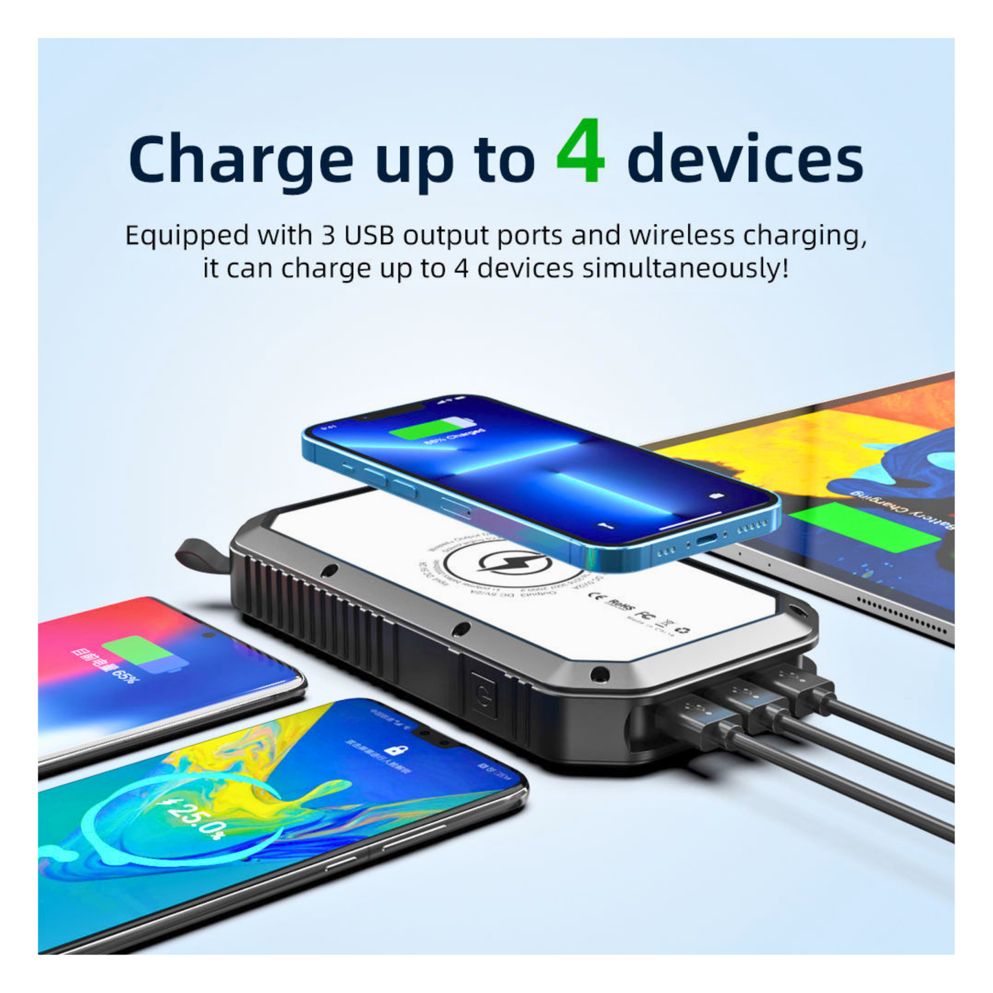 Solar USB Power Bank 20000mAh