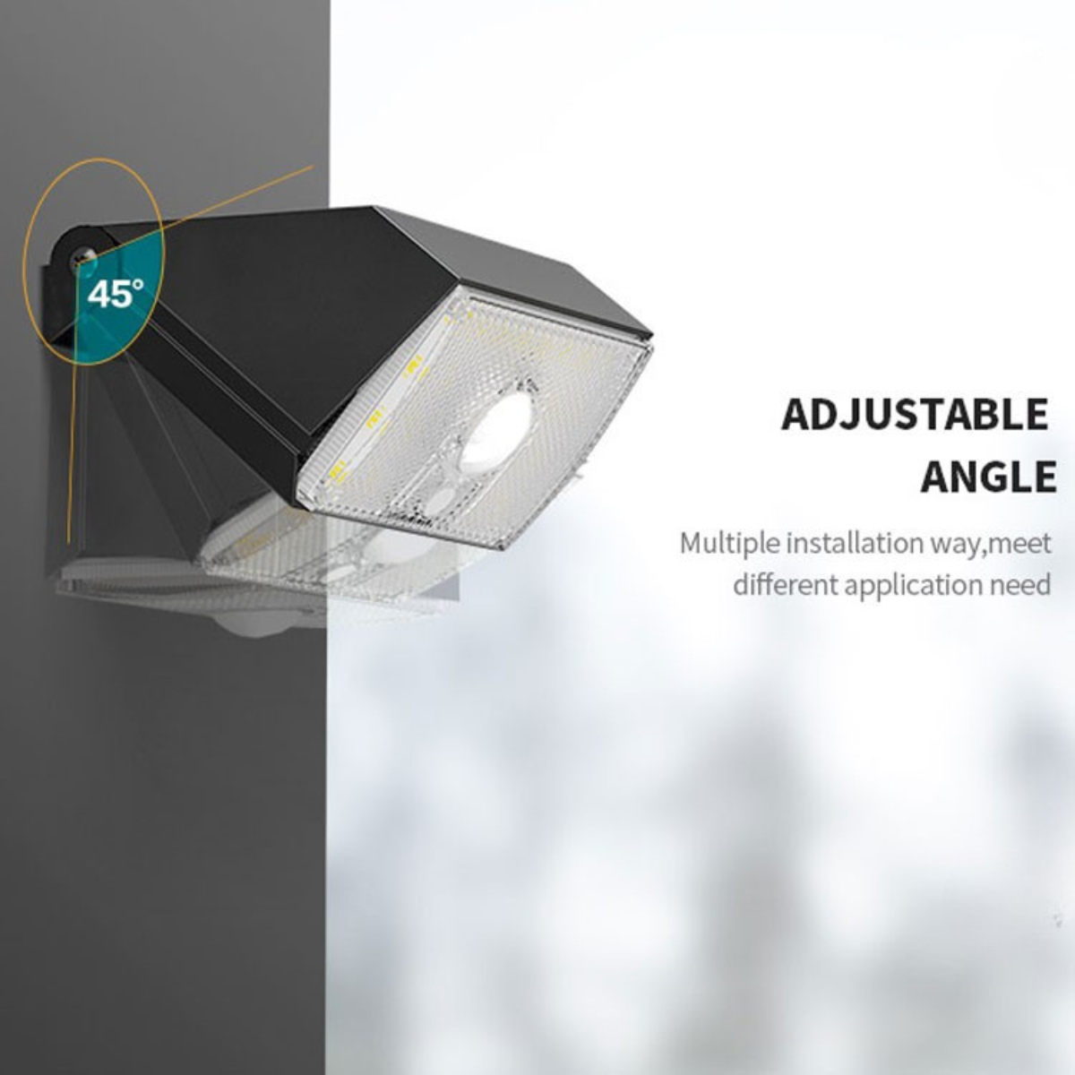 Solar security wall light