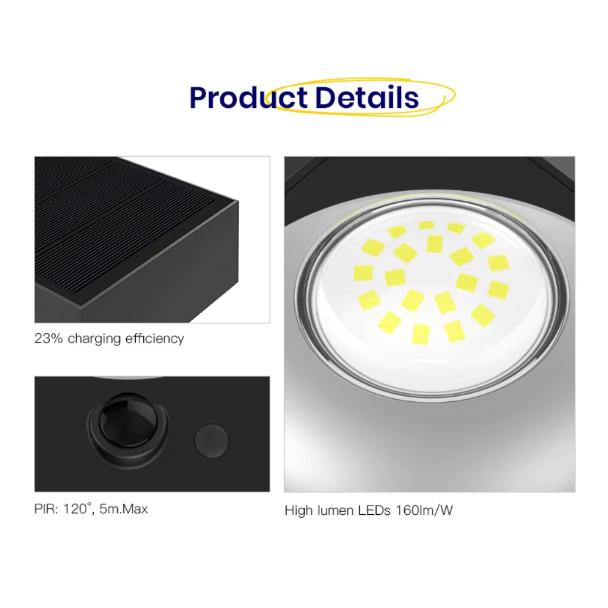 Mini solar wall sconce