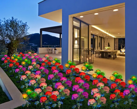 Hydrangea Solar LED Lamps