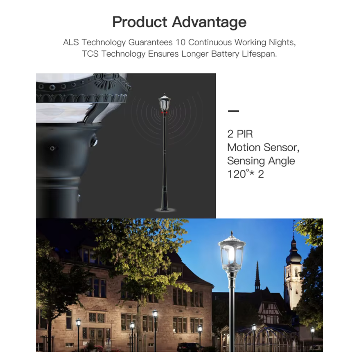 Éclairage paysager solaire à LED