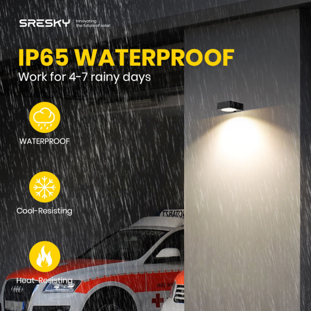 Mini solar wall sconce