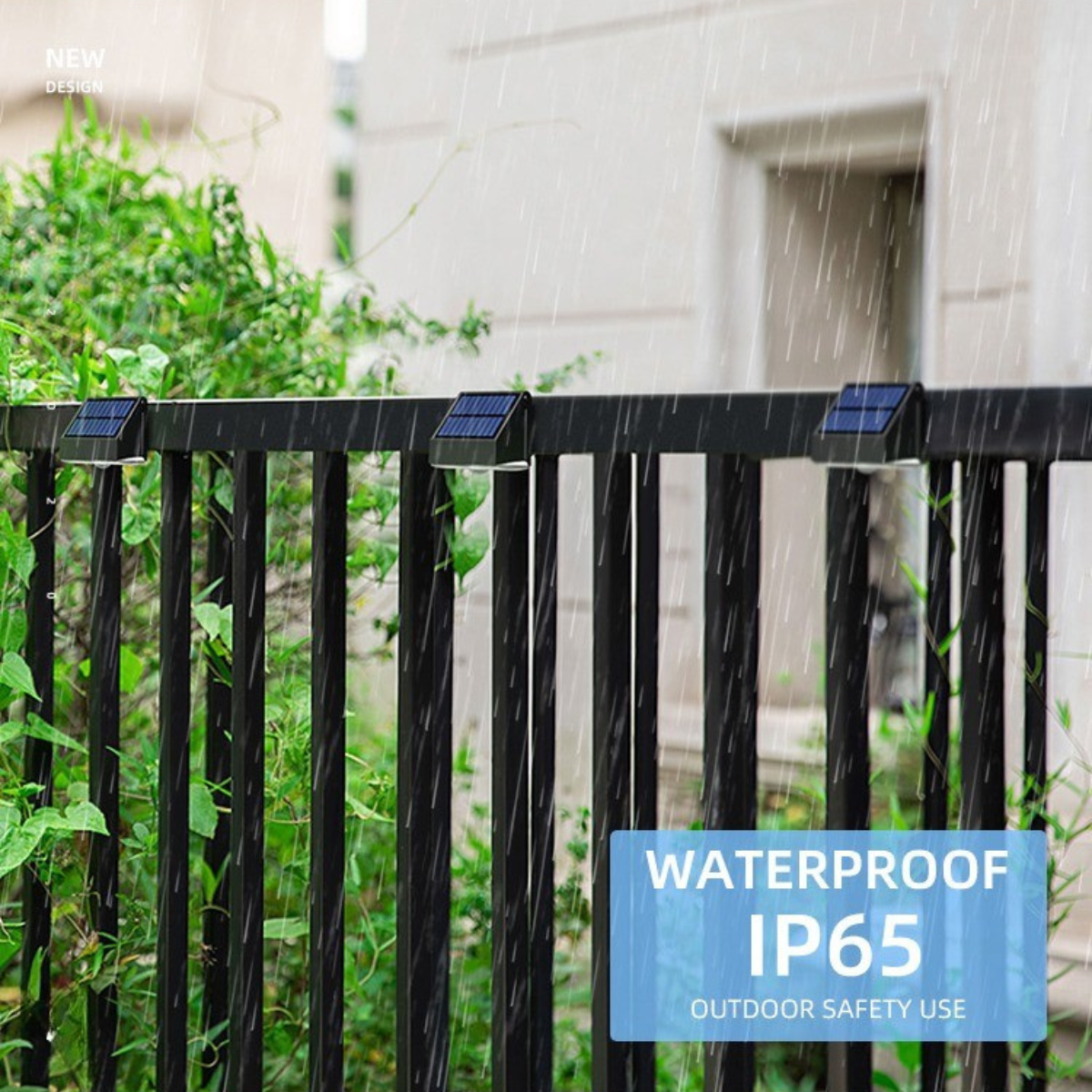 Solar security wall light