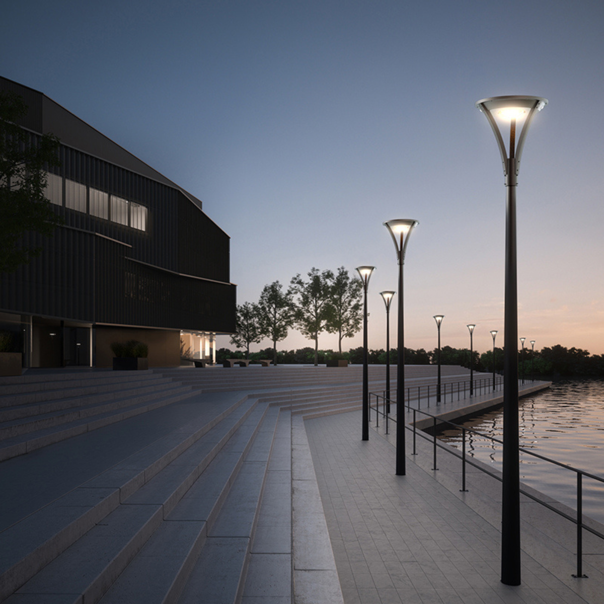 Landscape solar streetlamp