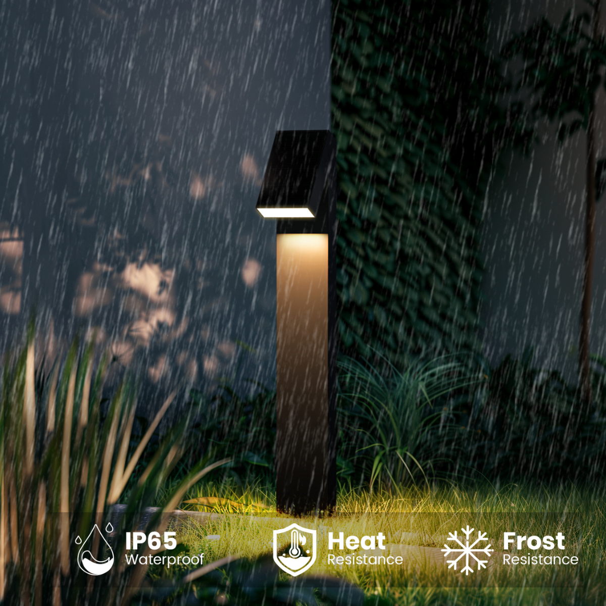 Solar Lawn Bollard Light