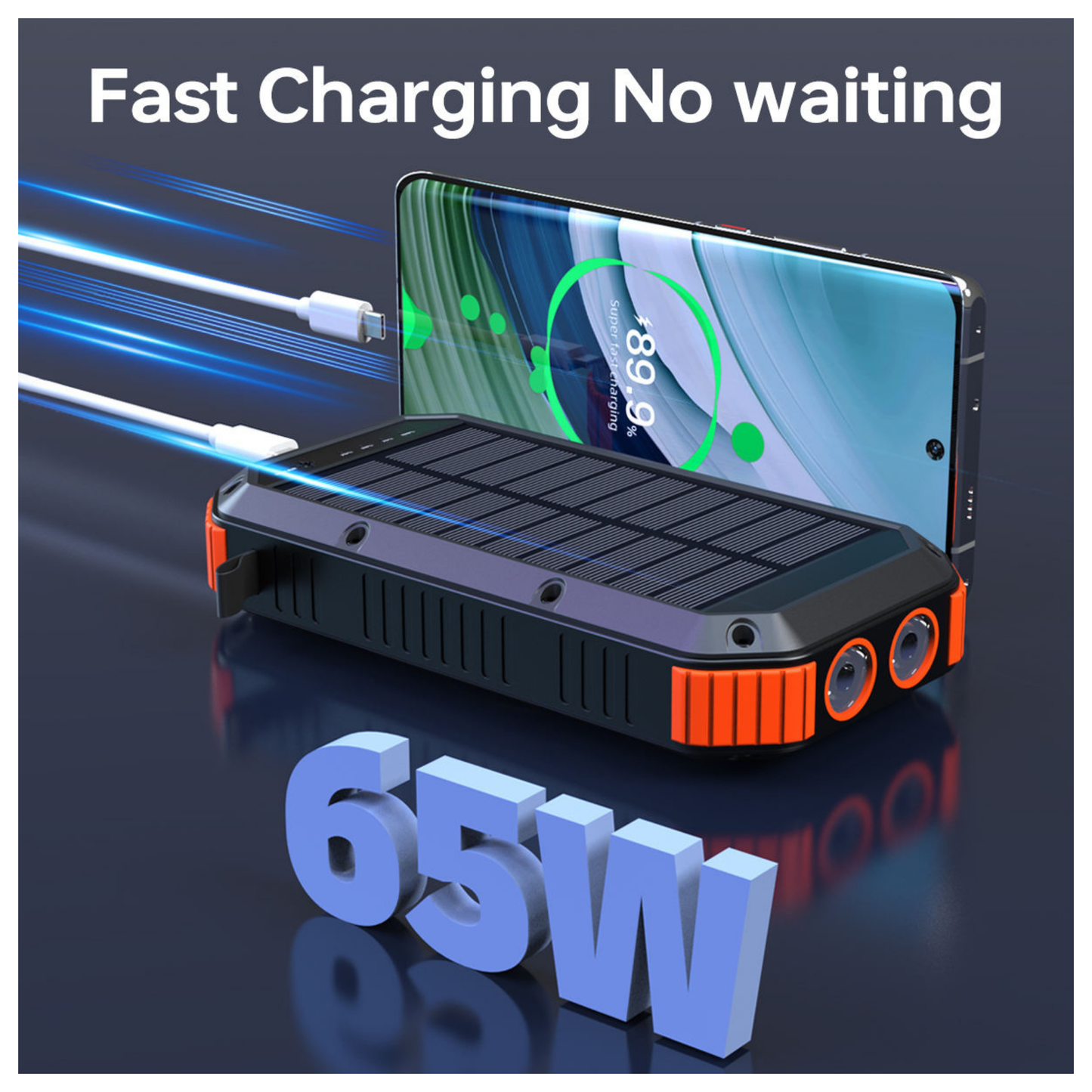 Laptop Solar Power Bank 30000mAh